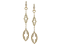 18kt yellow gold Gothic link earring with 1.31 cts diamonds. Available in white, yellow, or rose gold.

